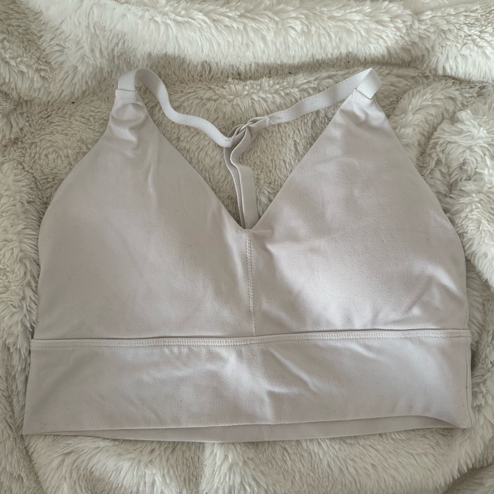 Alphalete Logo Sports Bra- White - Picture 3 of 5
